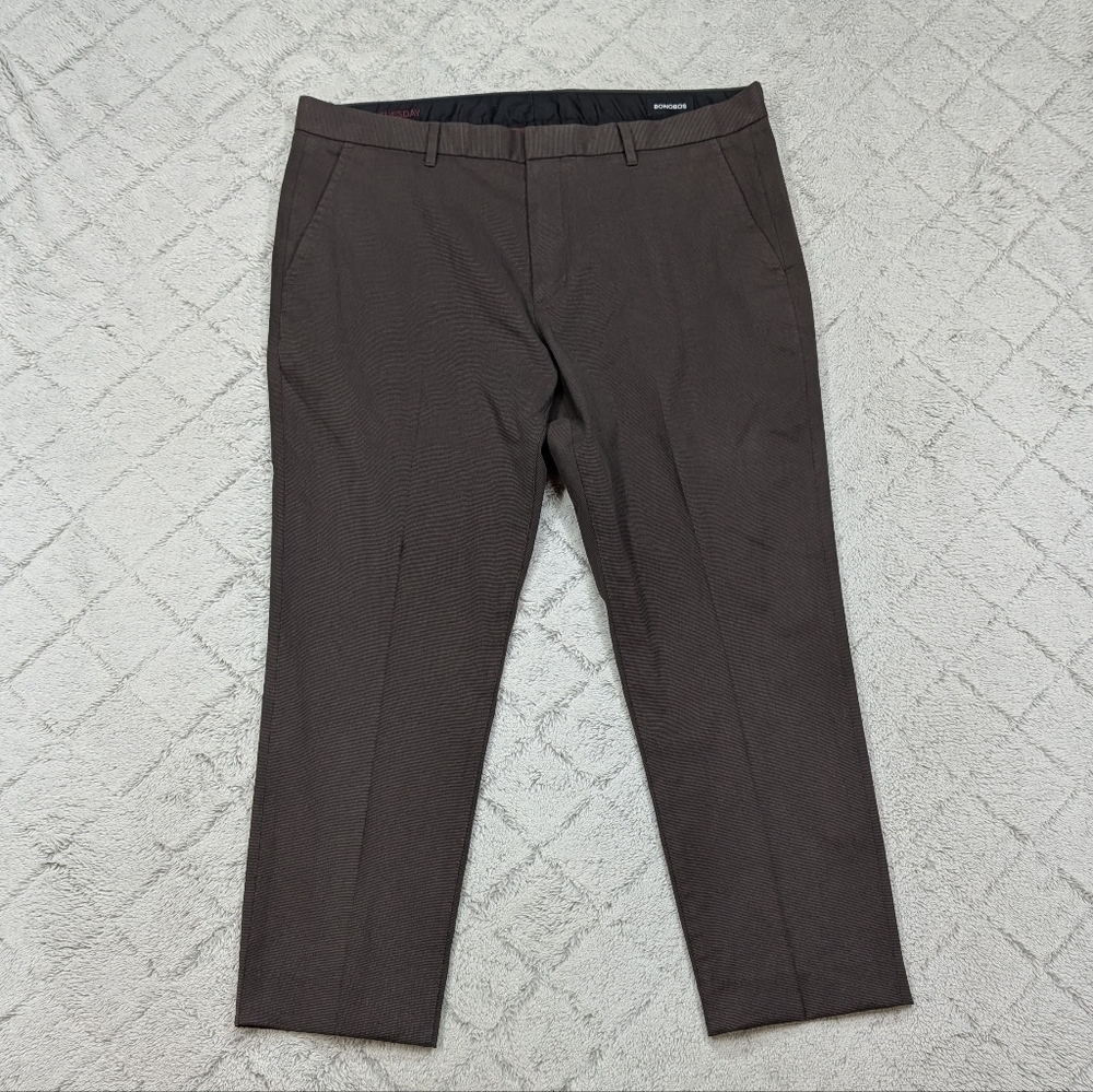 Bonobos Pants Men's 38x30 Brown Knit Weekday Warrior Tuesday Slim Taper 26.5”